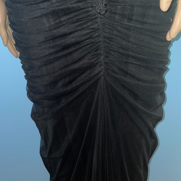 Cecelia De Bucourt Shirred Black Mesh Gown-NOS - Picture 9 of 9